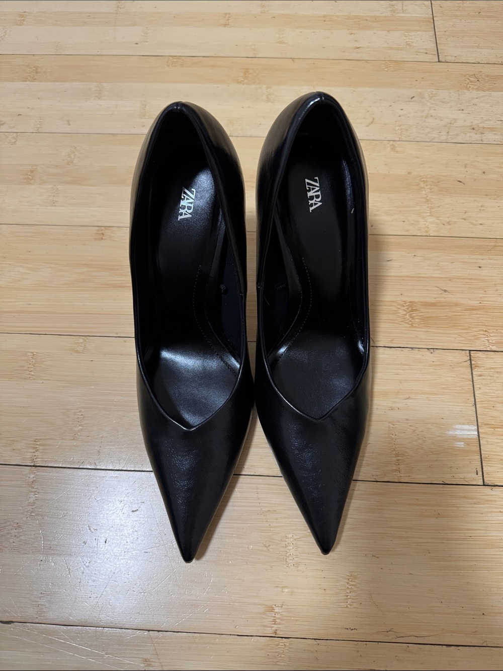Zara black pointed heels